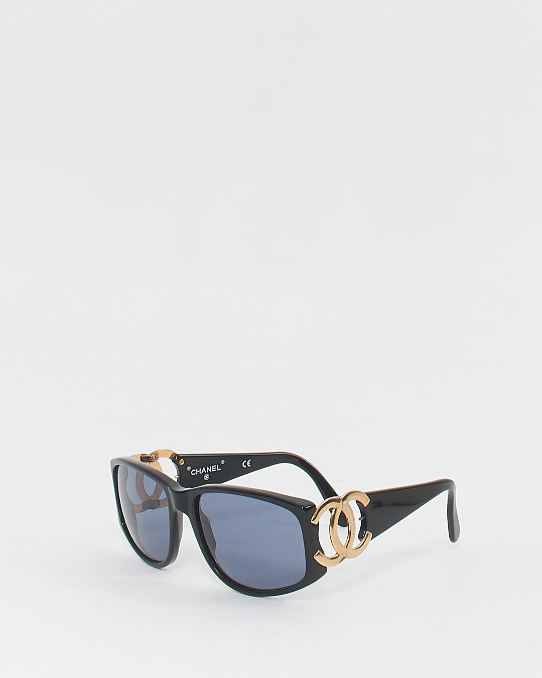 Chanel Vintage Black/Gold Coco Mark 02461 Sunglasses