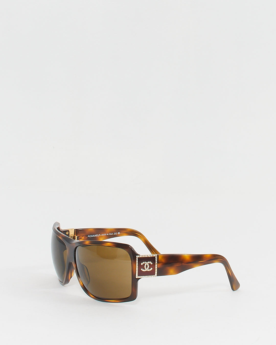 Chanel Vintage Tortoise Crystal CC Logo 5081-b Sunglasses