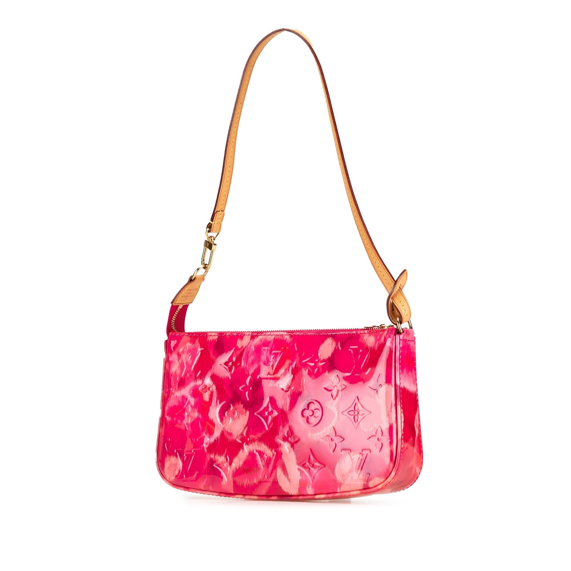Pink Louis Vuitton Monogram Vernis Ikat Pochette Accessoires Shoulder Bag