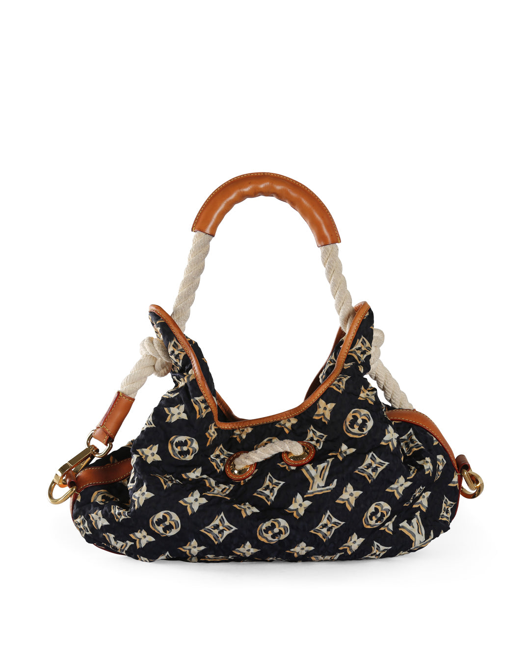 LOUIS VUITTON Navy Blue Monogram Nylon Limited Edition Bulles MM Bag