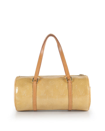 LOUIS VUITTON Yellow Monogram Vernis Papillon 30 Bedford Vintage Bag