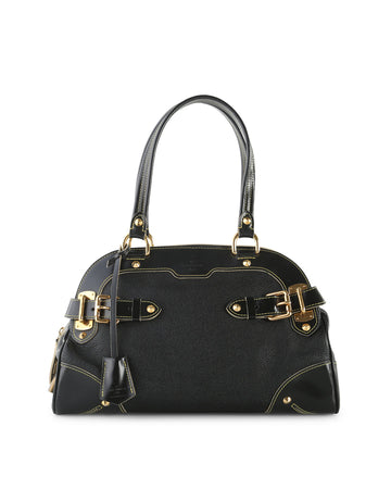LOUIS VUITTON Black Suhali Leather Le Radieux Shoulder Bag