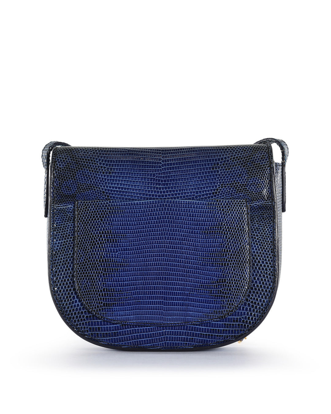 Celine Blue Lizard Leather Trotteur Crossbody Bag