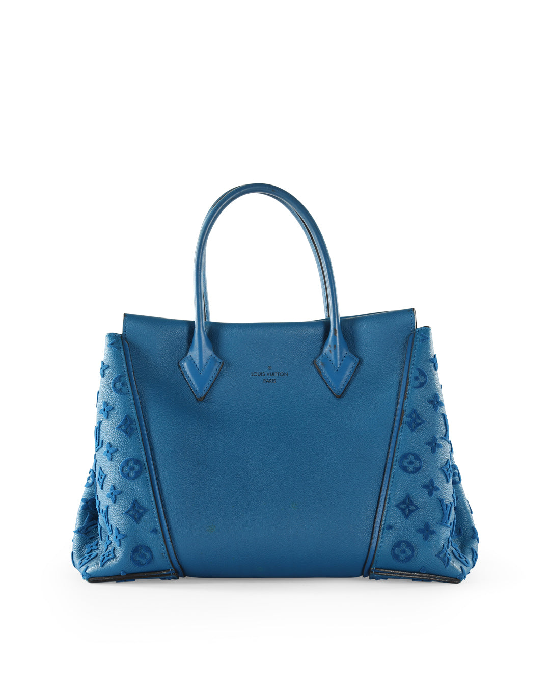 LOUIS VUITTON Blue Leather W GM Bag