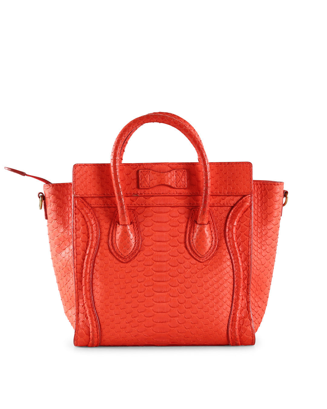 Celine Coral Python Nano Luggage Tote Bag