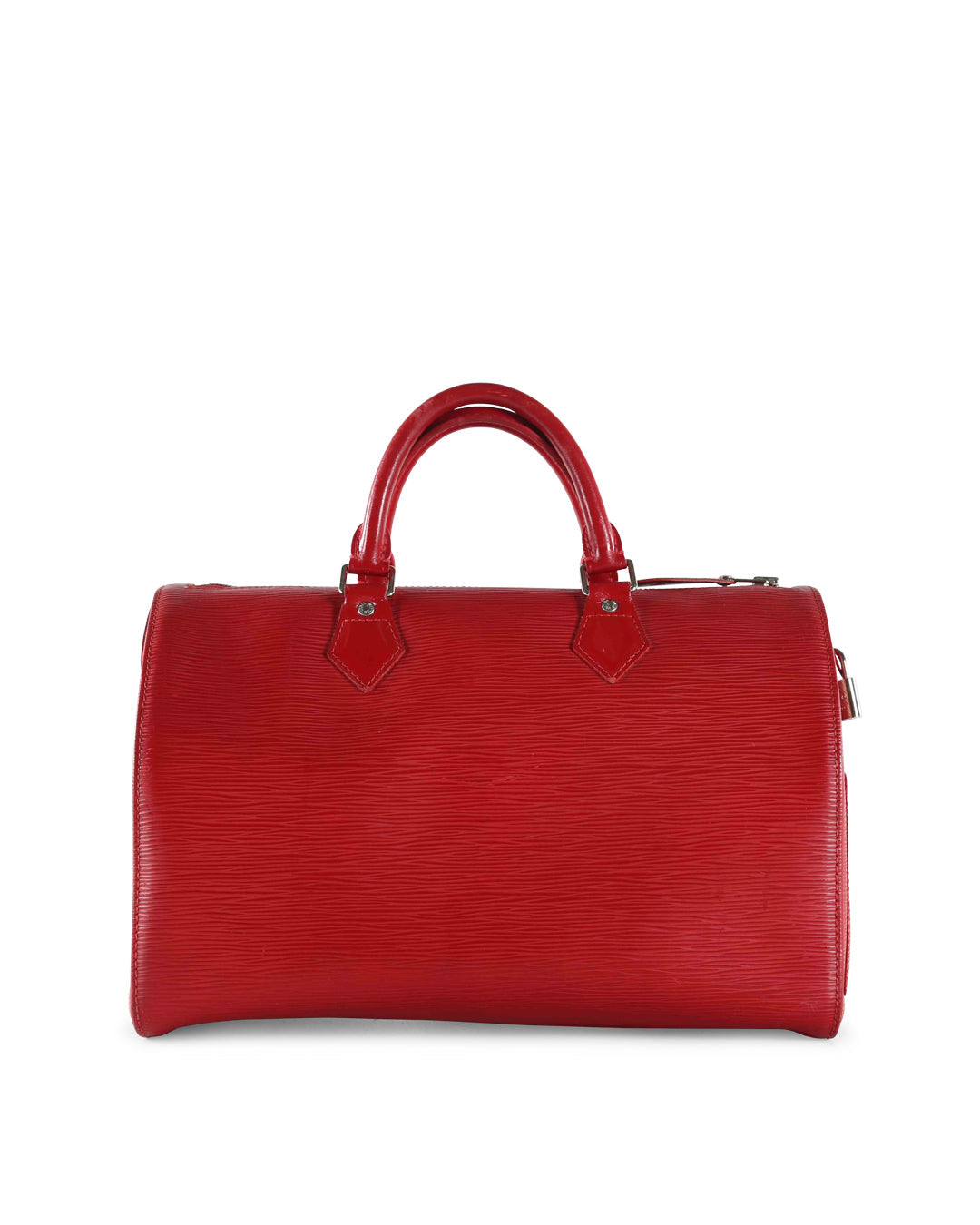 LOUIS VUITTON Red Epi Leather Speedy 35 Handle Bag