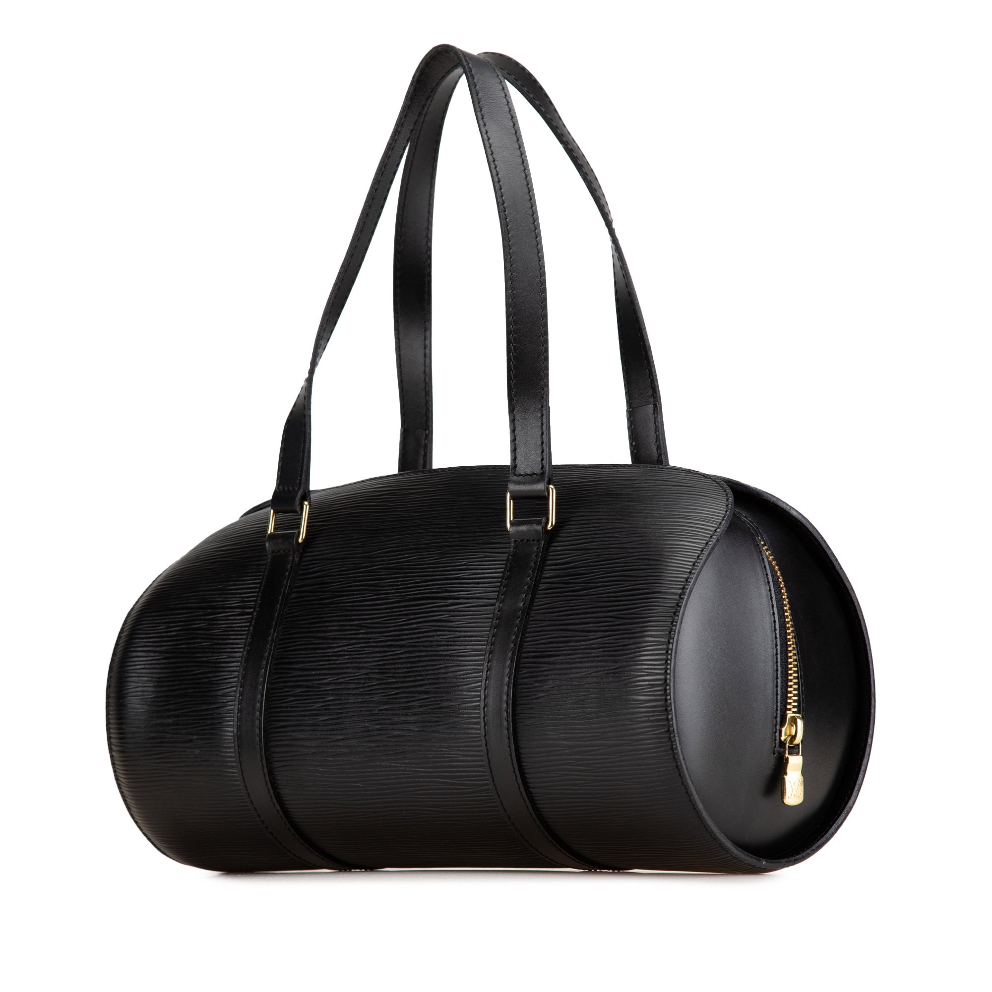 Black Louis Vuitton Epi Soufflot Handbag