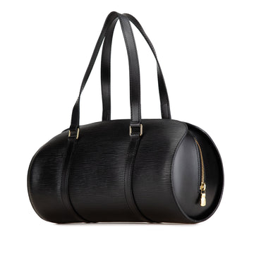 Black Louis Vuitton Epi Soufflot Handbag