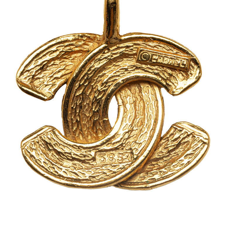 Chanel Quilted CC Logo Pendant Necklace Metal Necklace in Good condition