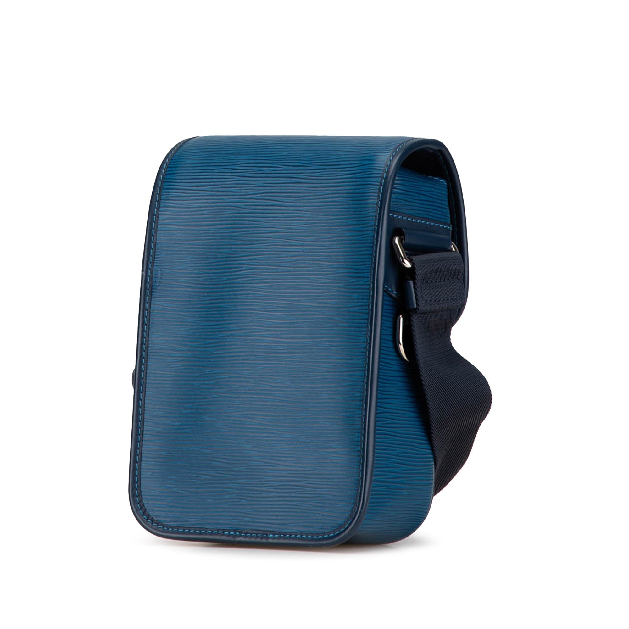 Blue Louis Vuitton Epi Downtown Messenger BB Crossbody Bag