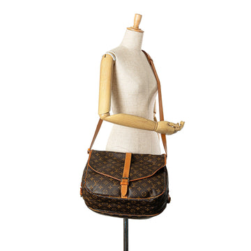 Brown Louis Vuitton Monogram Saumur 35 Crossbody Bag