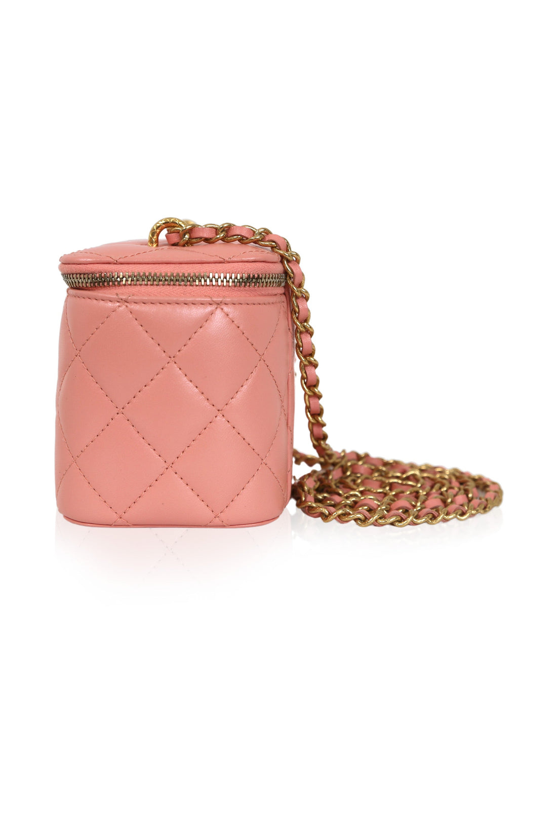 CHANEL Vanity Case Pink Leather Handbag