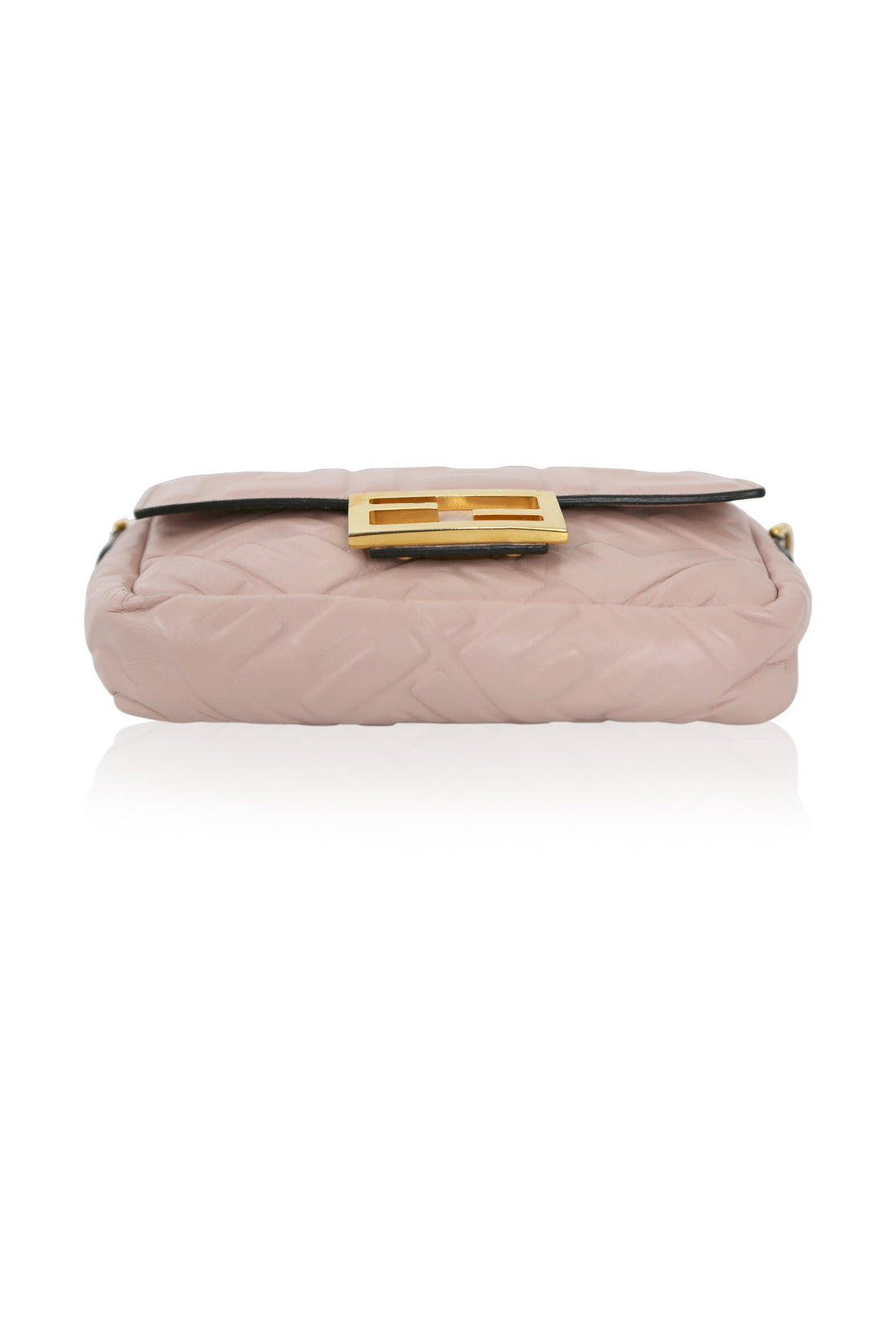 FENDI Nappa Embossed Mini Baguette