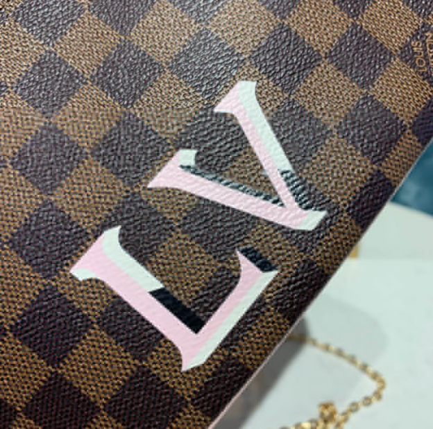 Louis Vuitton Double Zip Pochette Damier Ebene Louis Vuitton Print
