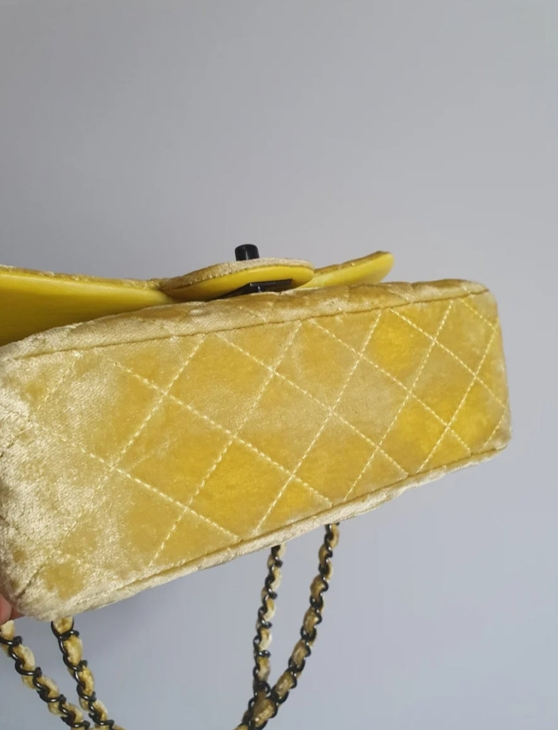 CHANEL  classique/timeless velvet crossbody bag