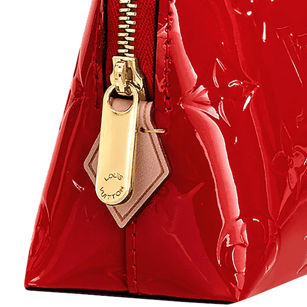 Louis Vuitton Cosmetic Pouch Monogram Vernis Leather Cherry