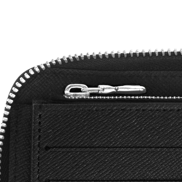 Louis Vuitton Zippy Organizer Taiga Leather Black
