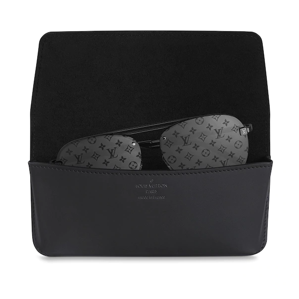 Louis Vuitton Glasses Case Monogram Eclipse Black