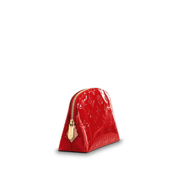 Louis Vuitton Cosmetic Pouch Monogram Vernis Leather Cherry