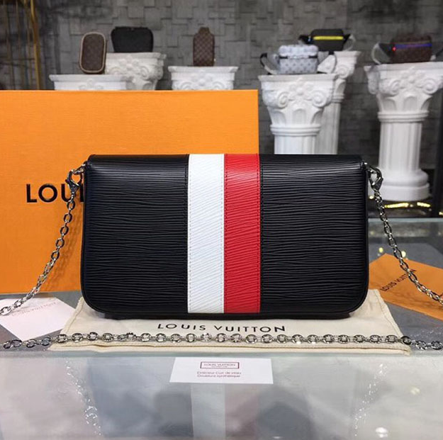 Louis Vuitton Pochette Felicie Epi Leather Noir