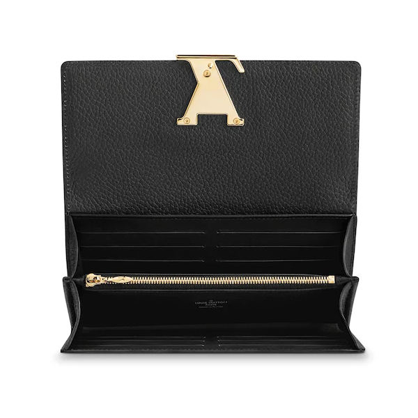 Louis Vuitton capucines wallet taurillon black