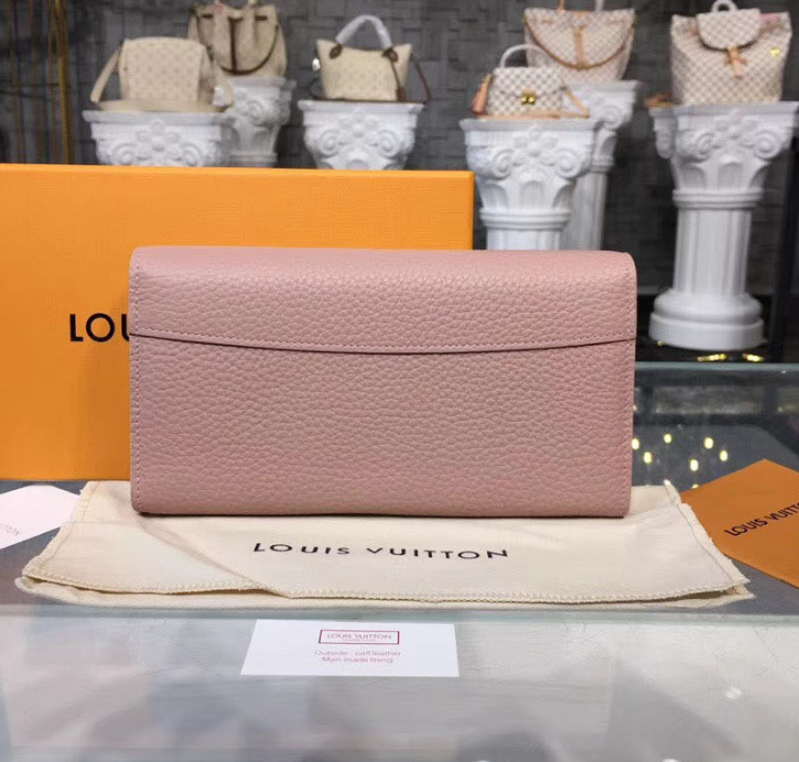 Louis Vuitton Compact Wallet Taurillion Leather Magnolia