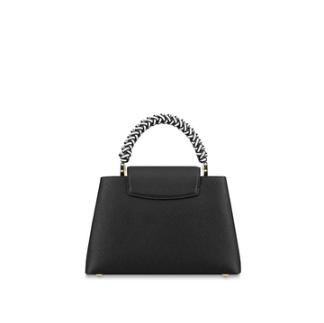 Louis Vuitton Capucine PM Handbag Taurillon Leather Noir/Blanc
