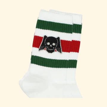 Gucci Skull Patch Cotton Ankle Socks, Brand New