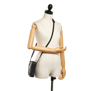 Black Louis Vuitton Taiga Rainbow Danube Crossbody Bag