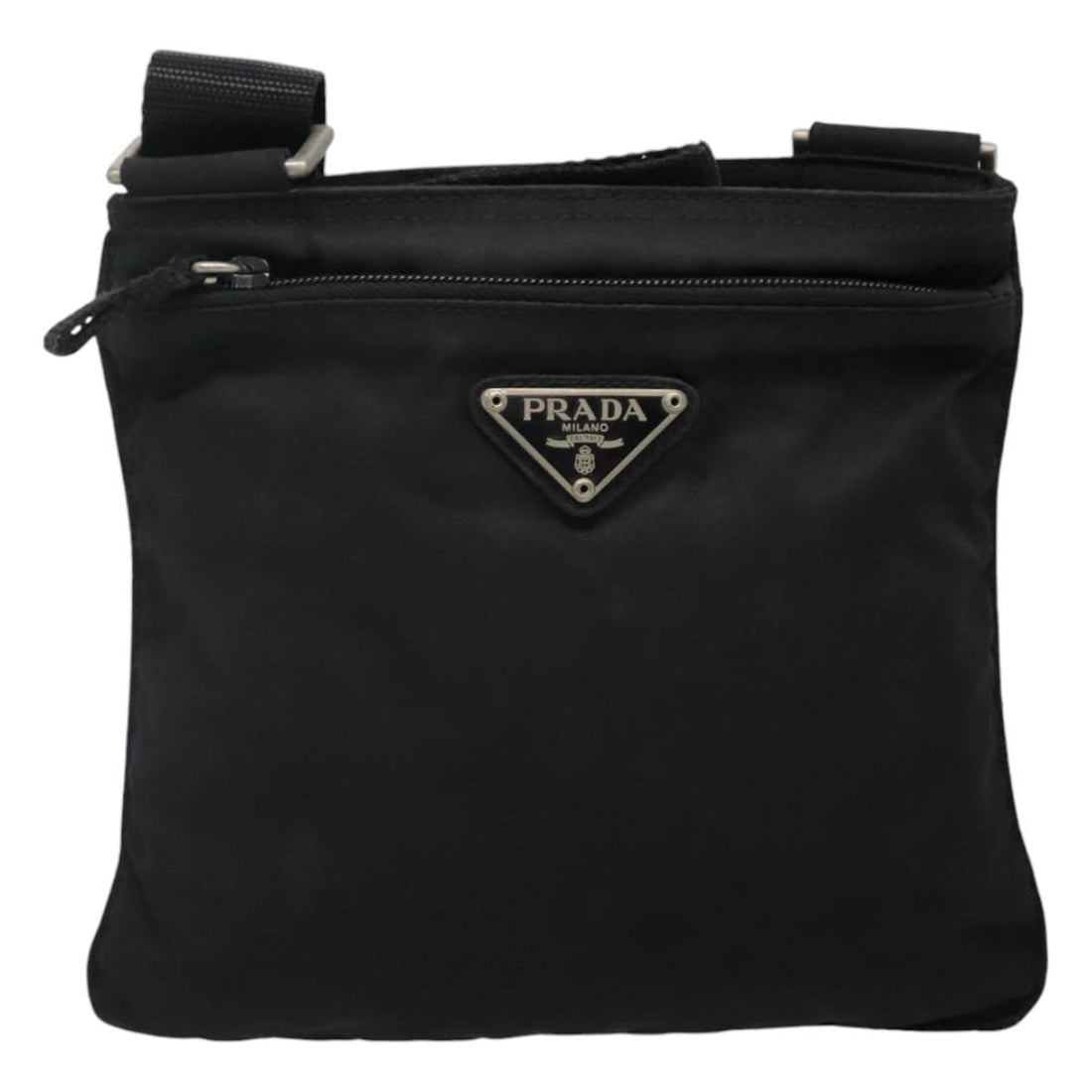 Synthetic Shoulder Bag with Adjustable Strap and Multiple Compartments