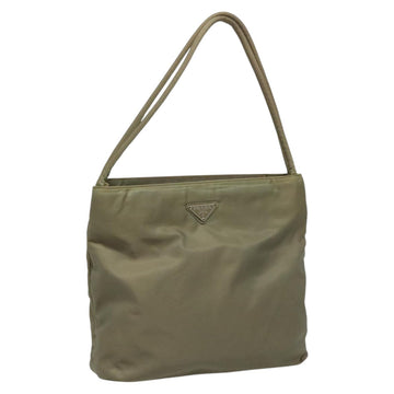 Synthetic Shoulder Bag with Metal Fittings