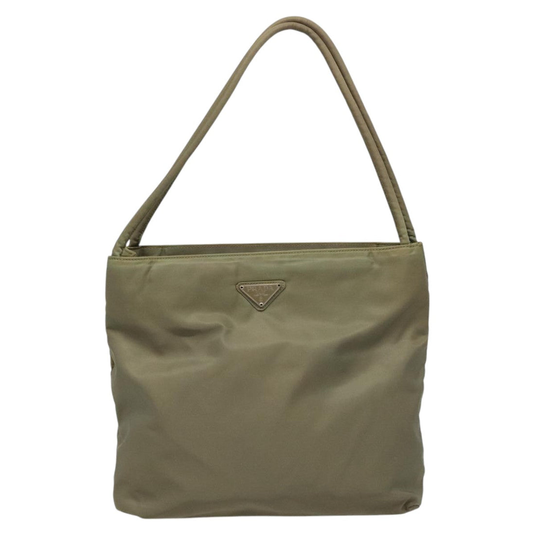 Synthetic Shoulder Bag with Metal Fittings