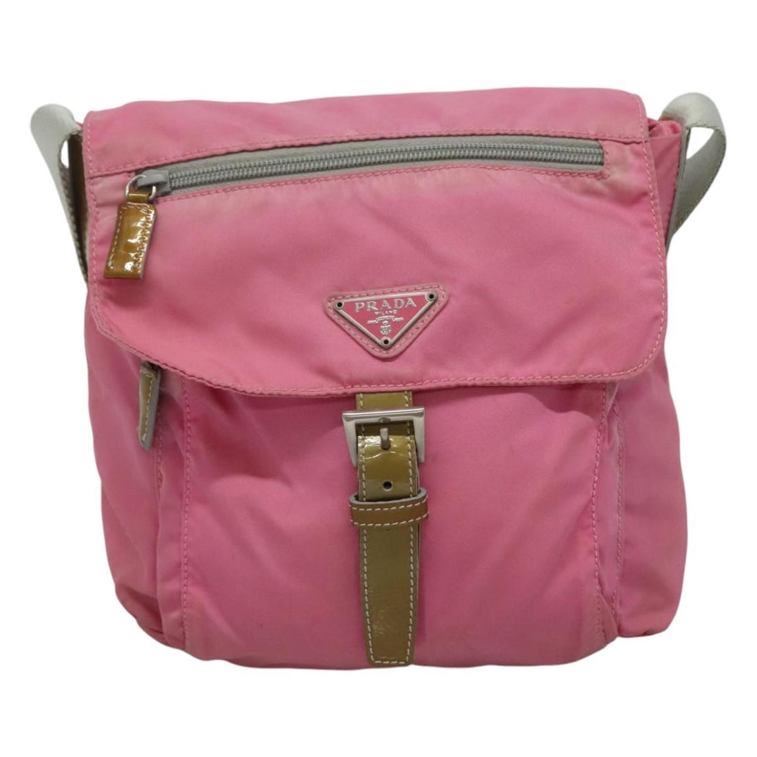 Synthetic Shoulder Bag with Adjustable Strap and Storage Odor