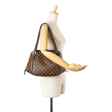 Brown Louis Vuitton Damier Ebene Belem MM Shoulder Bag