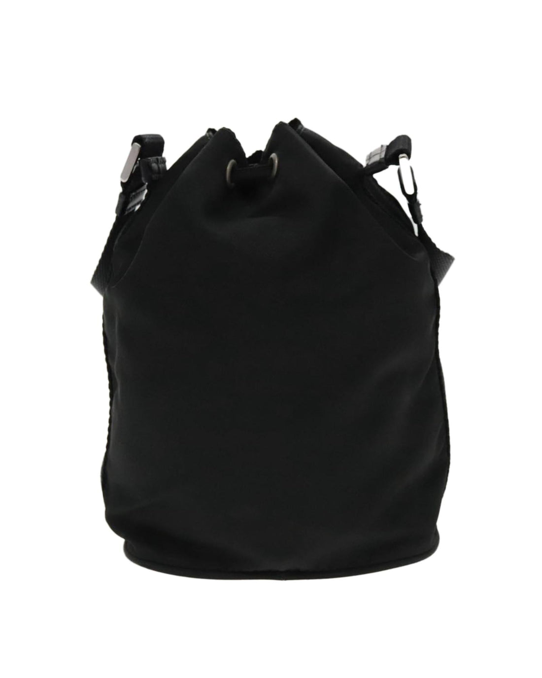 Nylon Hand Bag with Silver Hardware