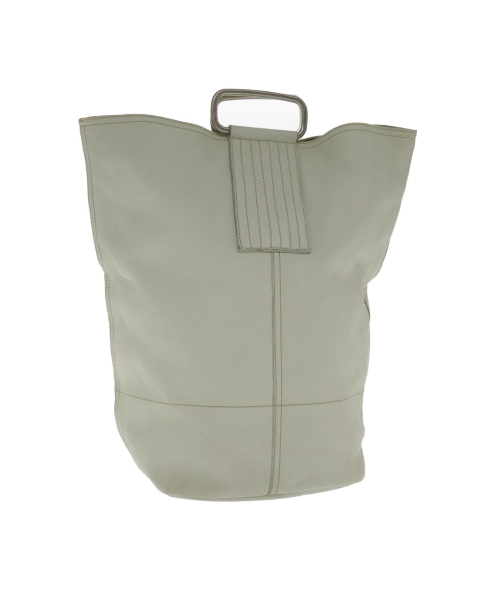 Leather Hand Bag with Silver Accents