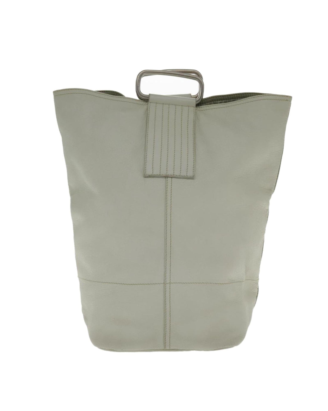 Leather Hand Bag with Silver Accents