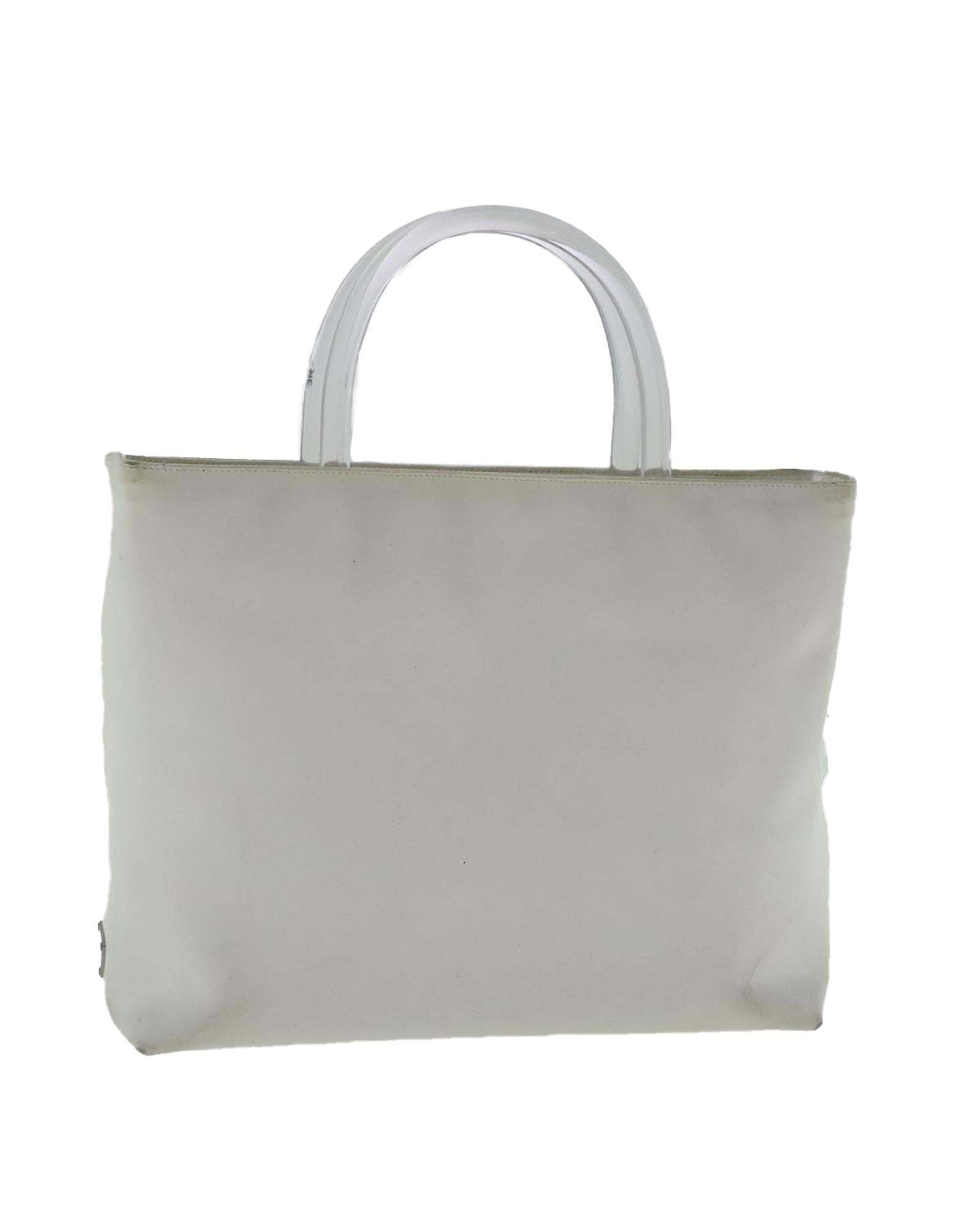 Enamel Plastic Hand Bag with Silver Accents