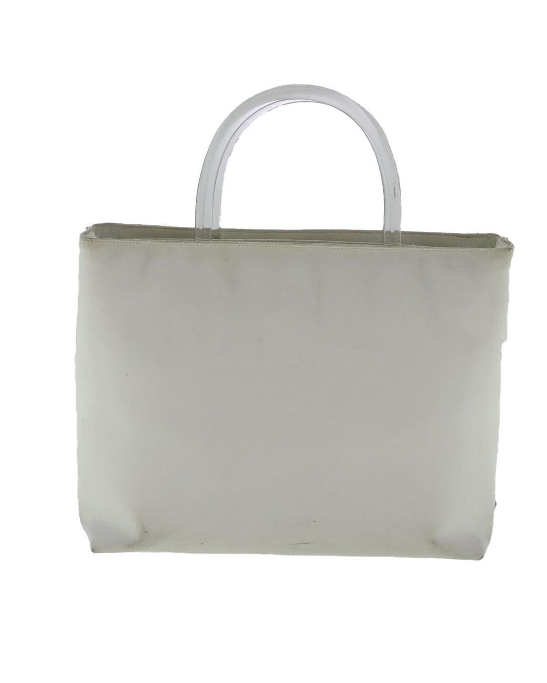 Enamel Plastic Hand Bag with Silver Accents