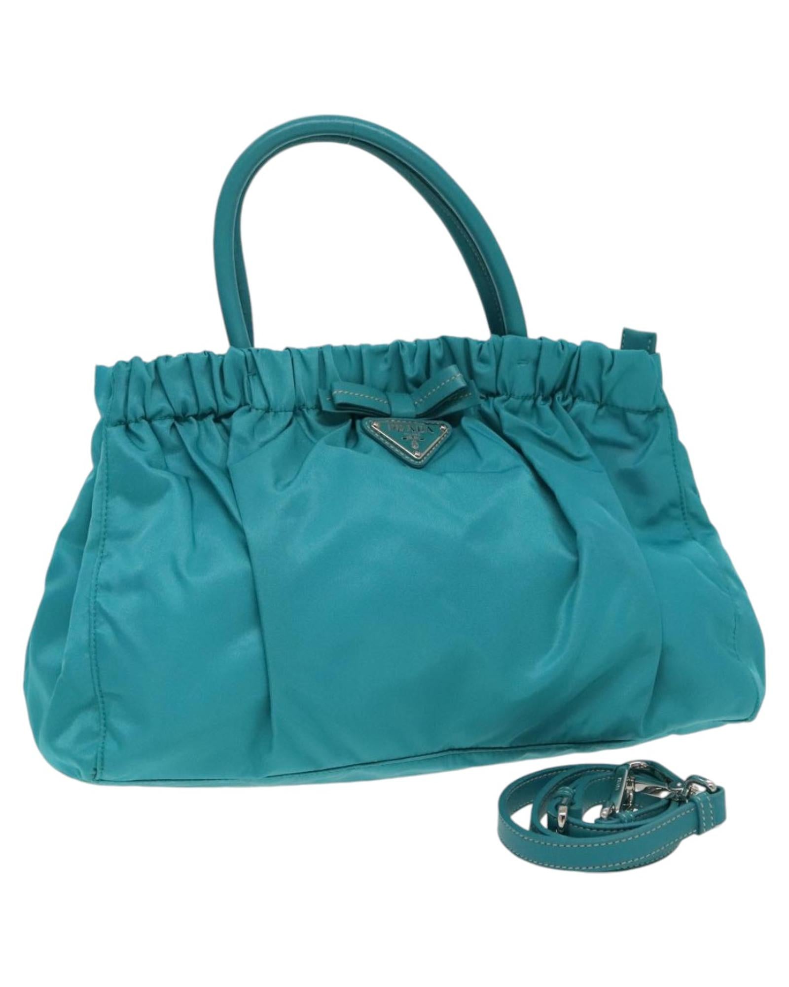 Nylon 2-Way Hand Bag with Dust Bag and Shoulder Strap