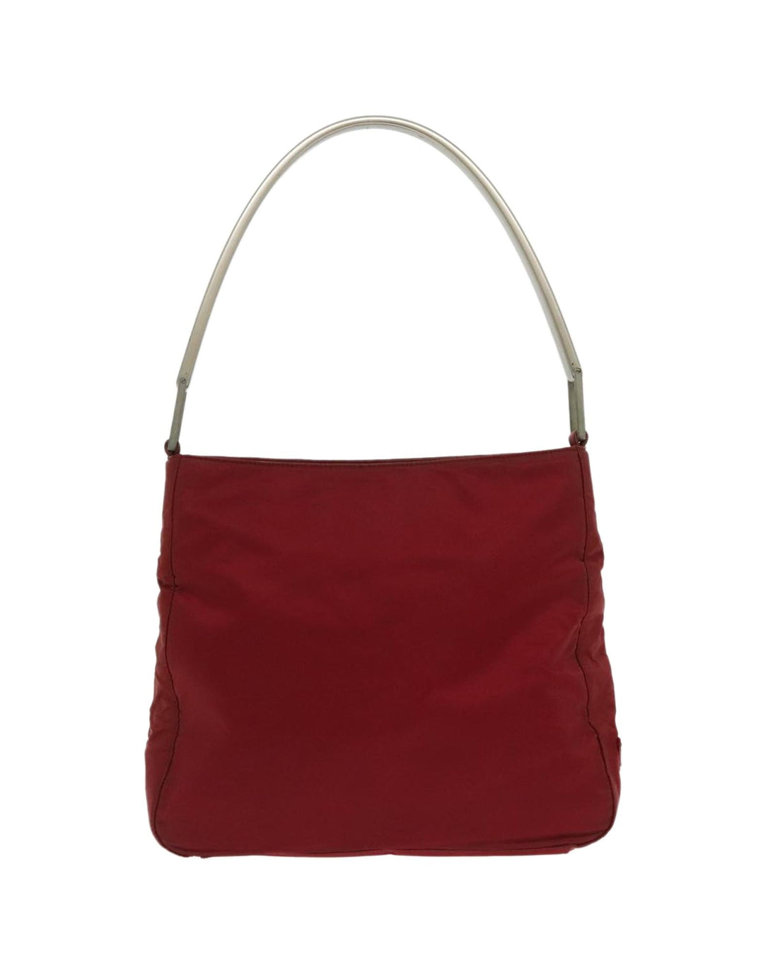 Nylon Shoulder Bag with Silver Accents