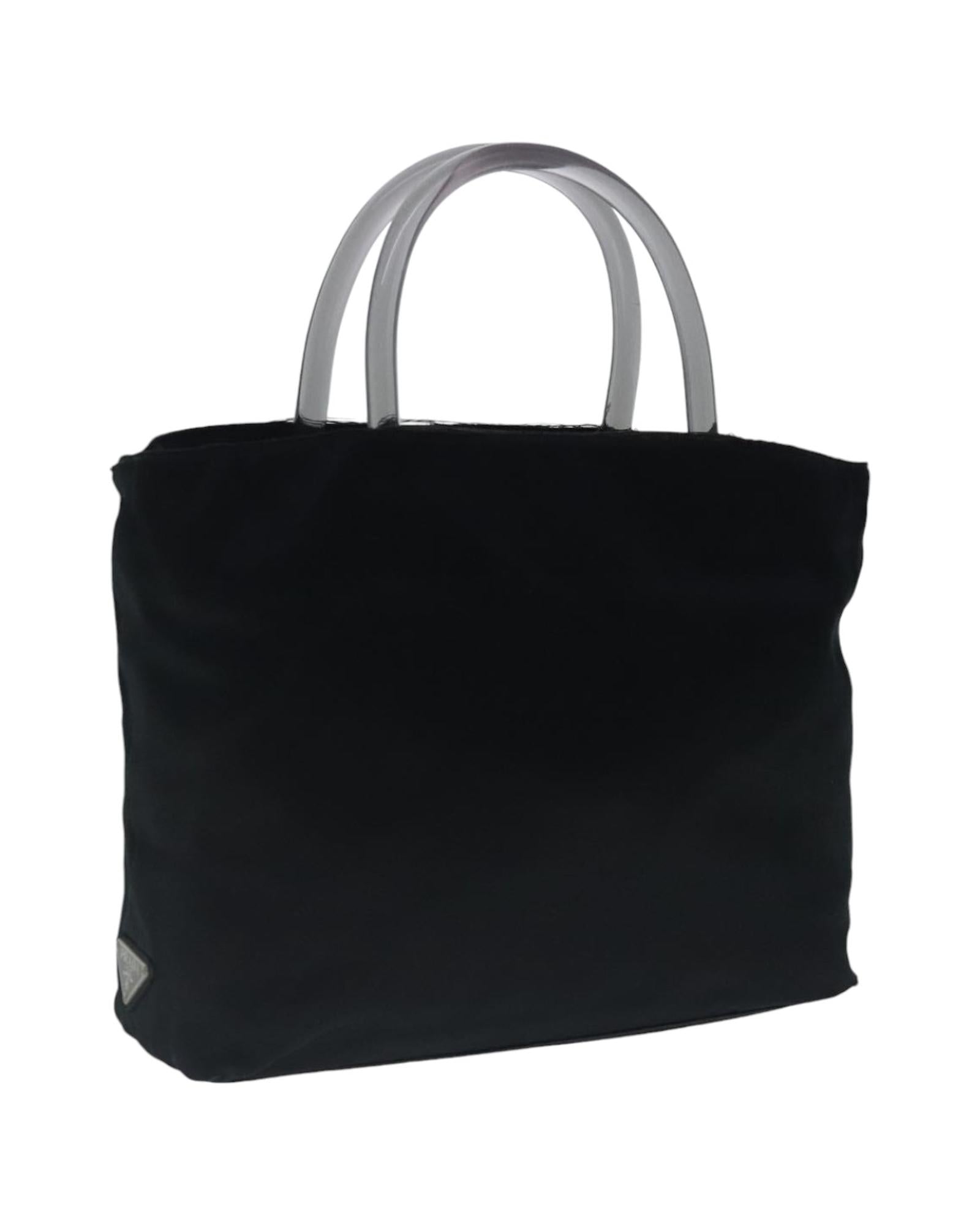 Satin Hand Bag with Silver Accents