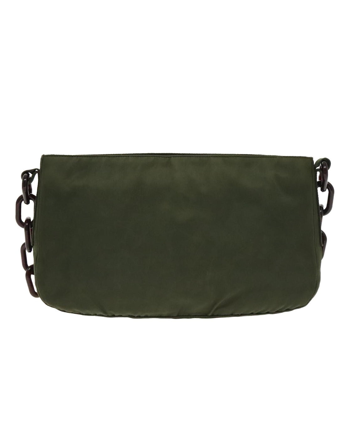 Nylon Shoulder Bag with Silver Hardware