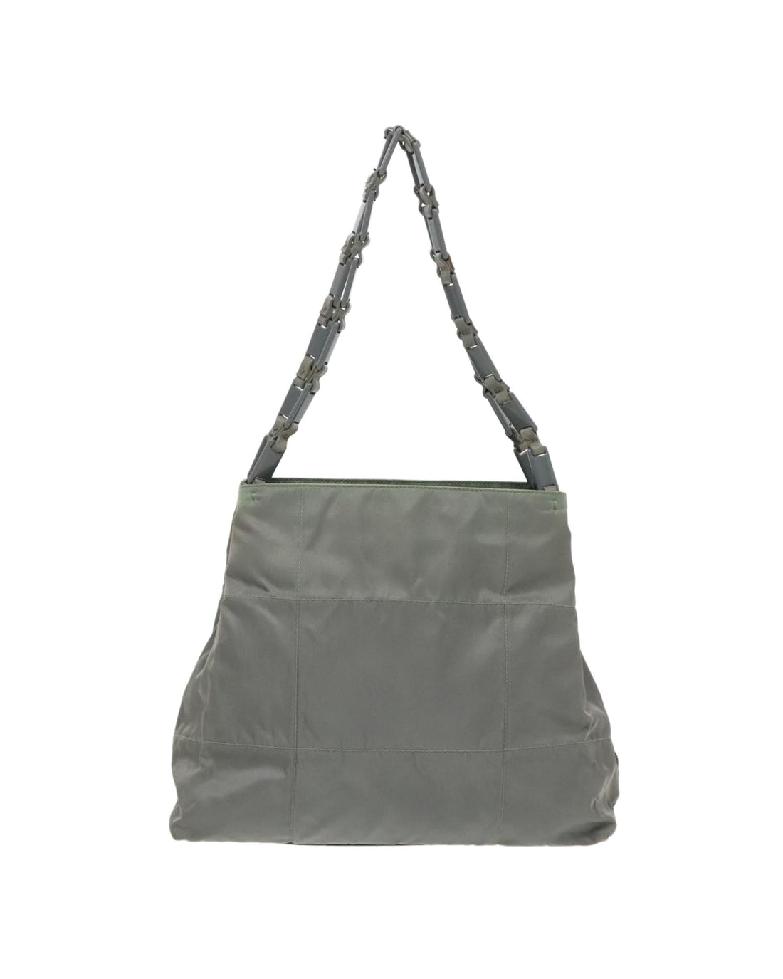Chain Shoulder Bag Nylon Plastic with Silver Details