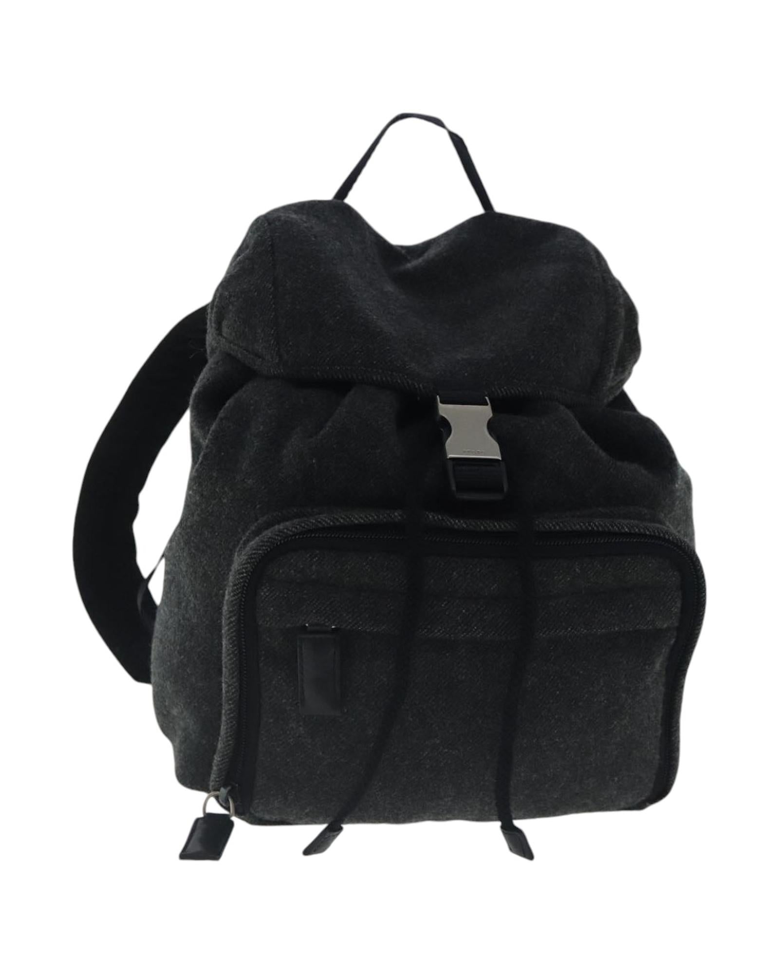 Wool Backpack with Silver Accents