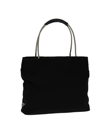 Nylon  Hand Bag with Leather Trim