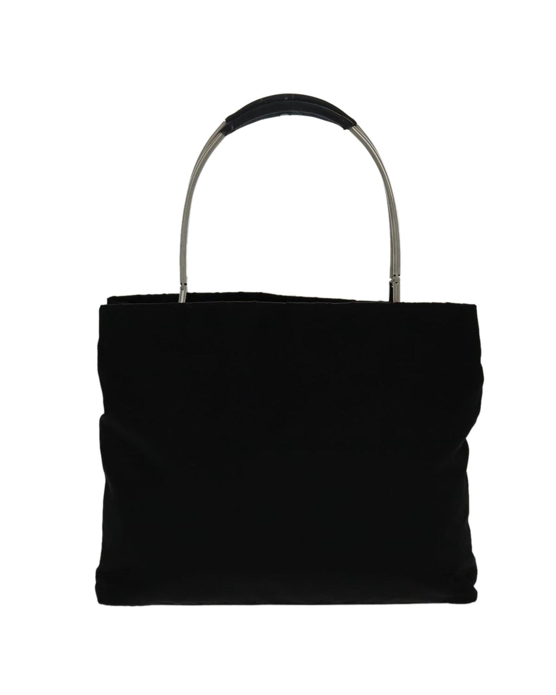 Nylon  Hand Bag with Leather Trim