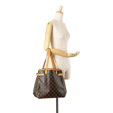 Brown Louis Vuitton Monogram Batignolles Vertical Tote