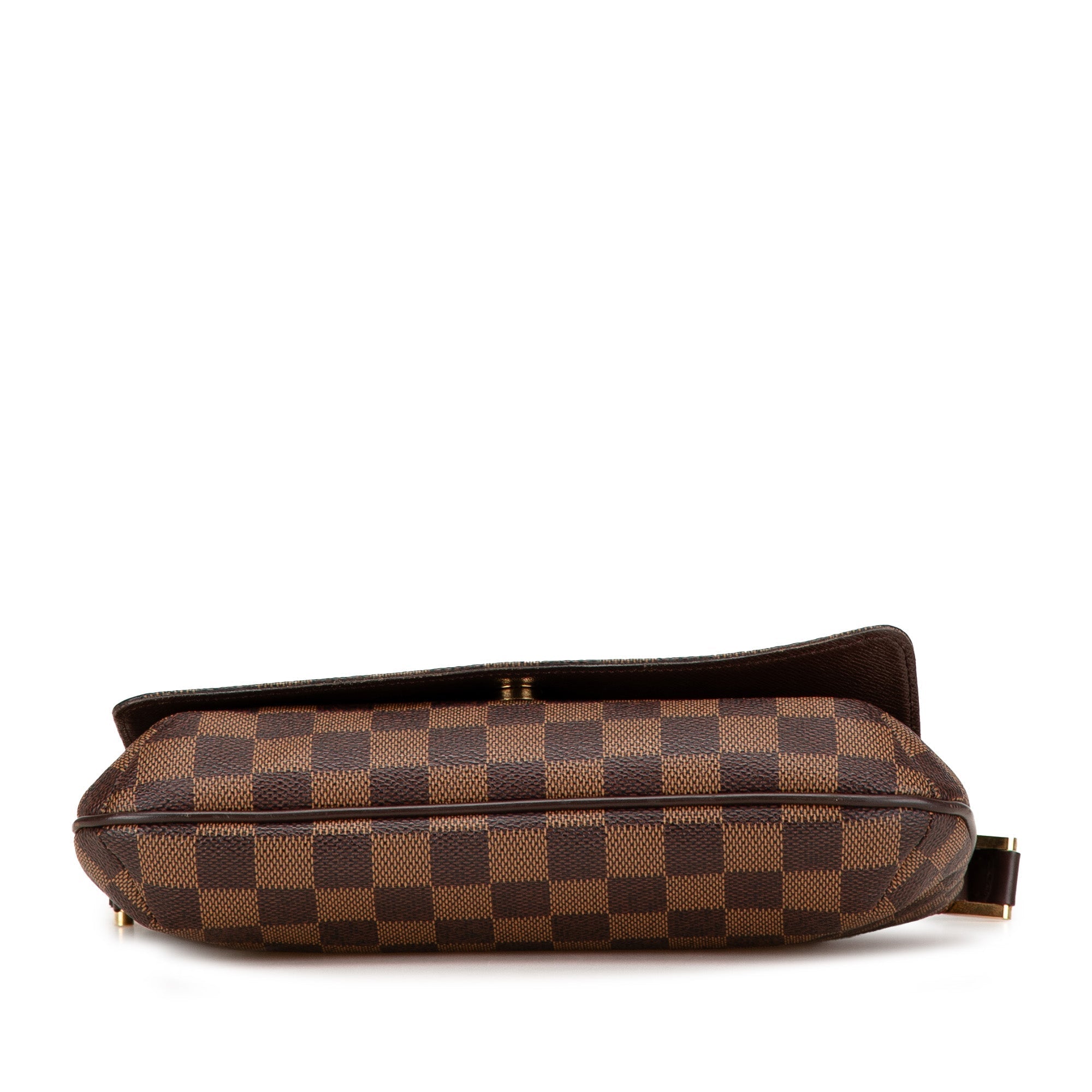 Brown Louis Vuitton Damier Ebene Musette Tango Long Strap Crossbody Bag