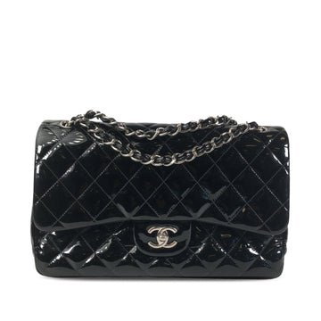 Chanel Jumbo Classic Patent Double Flap Shoulder Bag